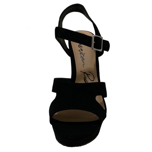Velvety black platform wedges - Picture 12 of 14